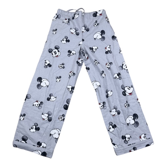 Disney Pottery Barn Teen Flannel Mickey Mouse Gray Pajama Shirt & Pant Set Large - Picture 9 of 9
